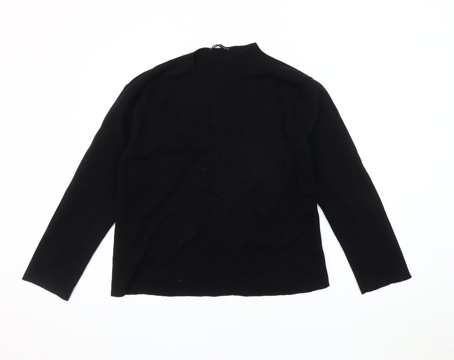 Zara Women's Black Mock Neck Jumper Size S