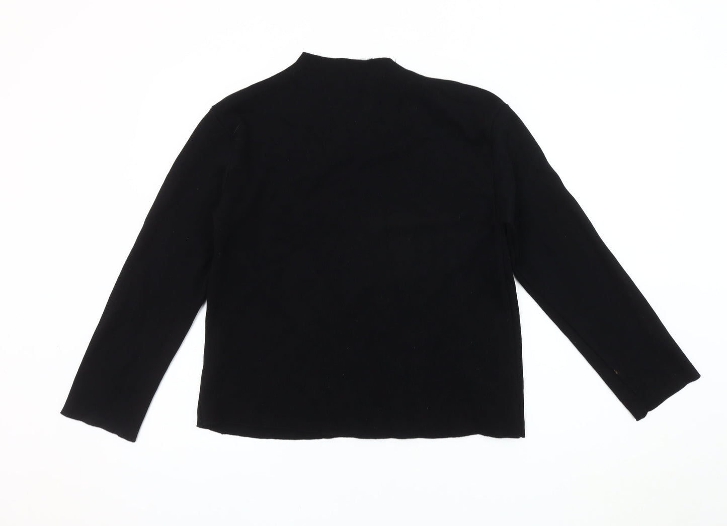 Zara Women's Black Mock Neck Jumper Size S
