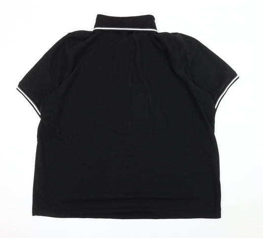 Slazenger Men's Black 4XL Polo Shirt, Logo Accent