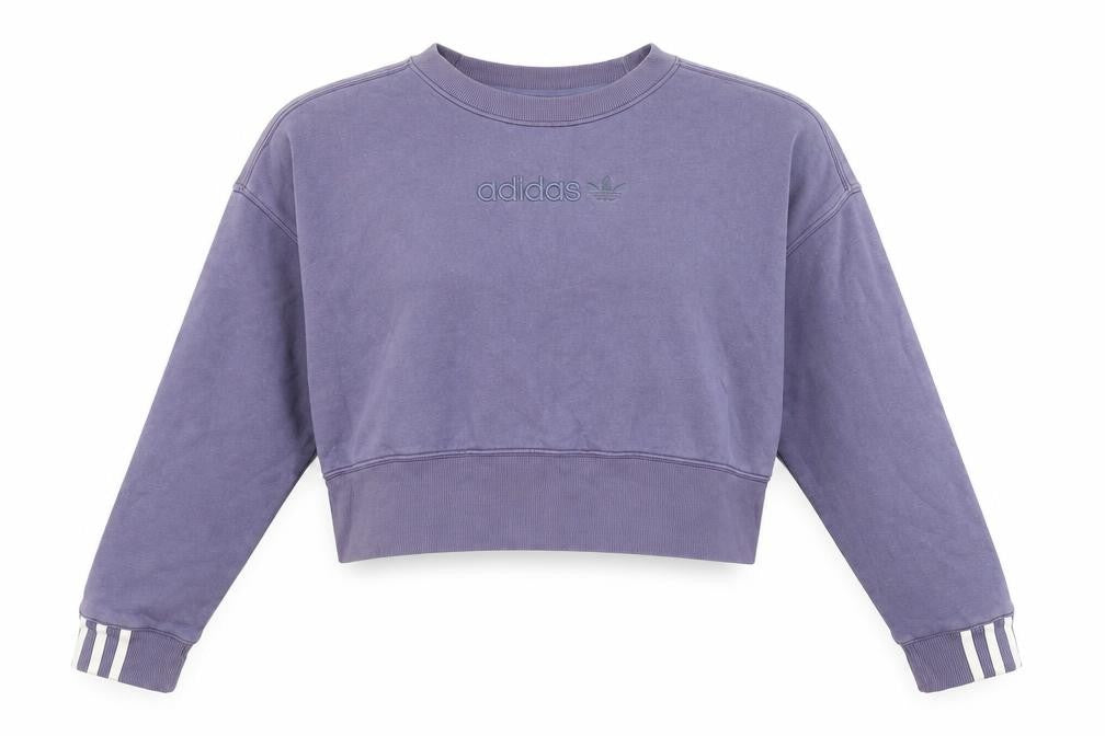 Womens UK 12 Regular adidas Purple Pullover Sweatshirt