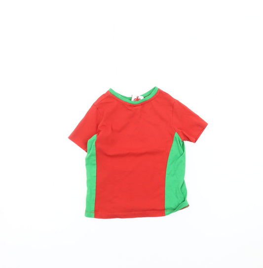 Wales Boys Red & Green Cymru Sports T-Shirt 2-3 Years
