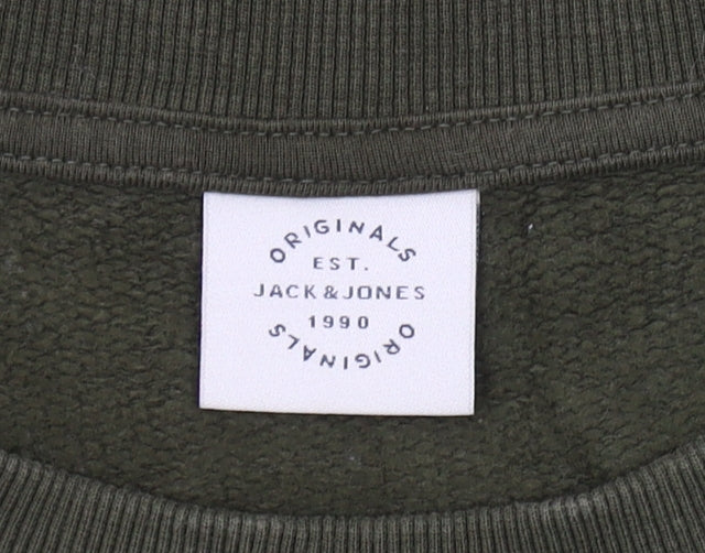 Jack & Jones Men's Green Pullover Sweatshirt M