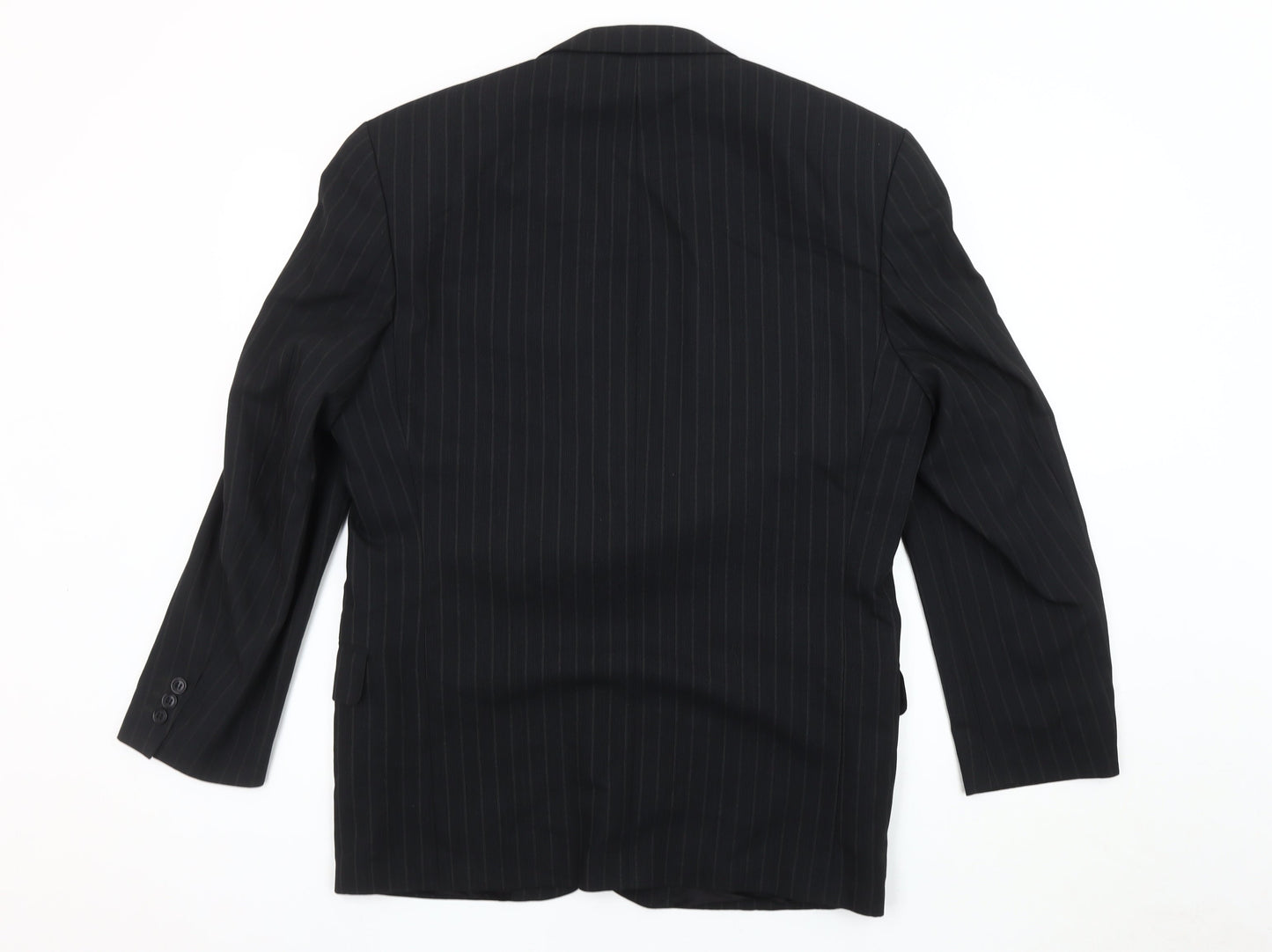 Next Men's Black Striped Suit Jacket Size 38S
