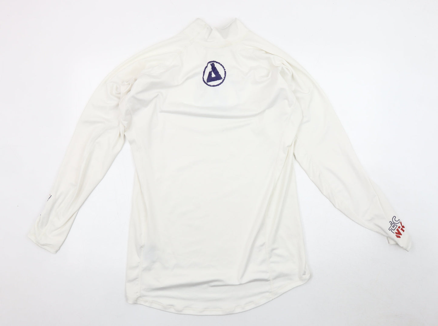 Peak Men's White Long Sleeve Pullover Activewear Top