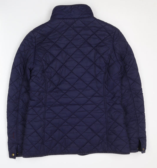 Joules Women's Blue Quilted Jacket Size 12