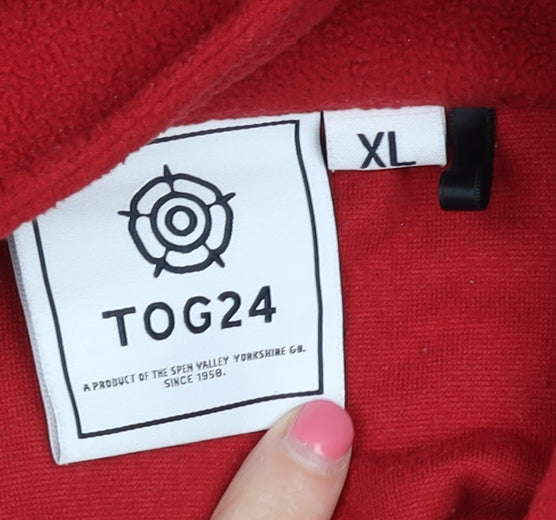 TOG24 Men's XL Red Fleece Pullover Sweatshirt