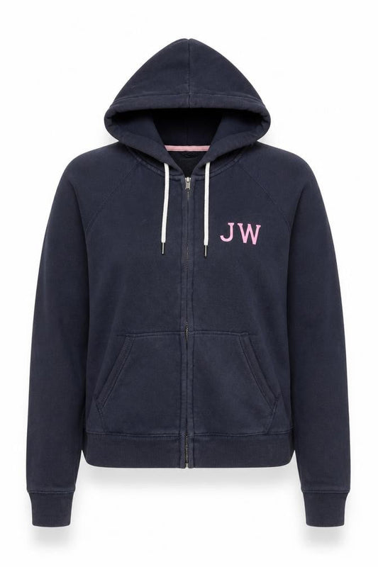 Womens UK 6 Regular Jack Wills Blue Full Zip Hoodie