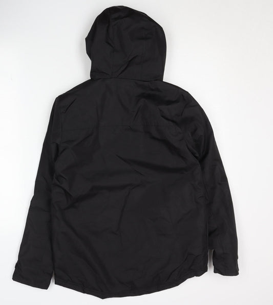 No Fear Boys Black Mid-Length Hooded Jacket 11-12 Years