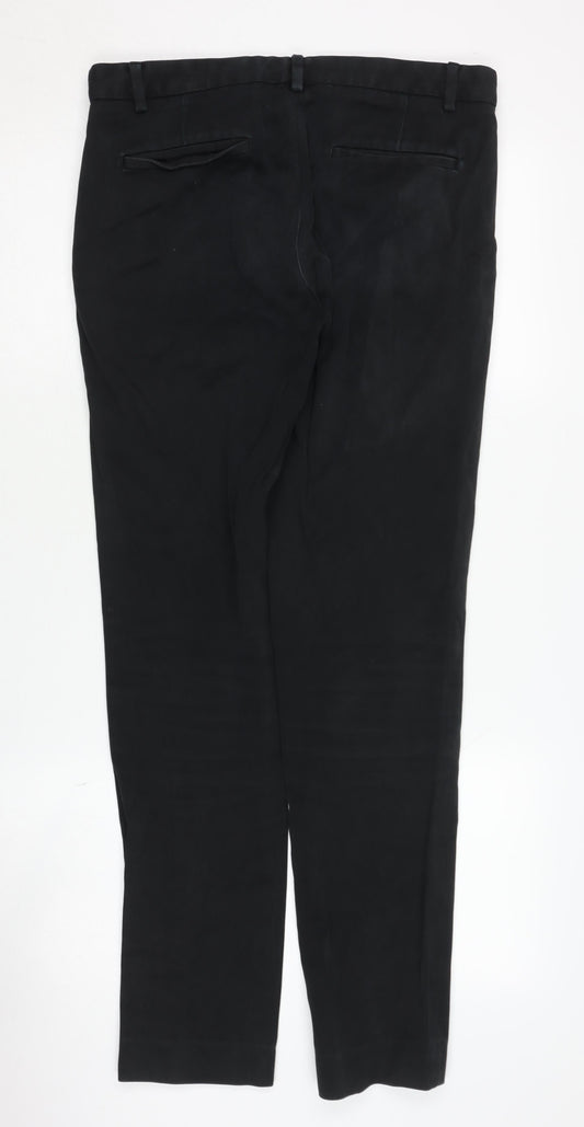 COS Men's Black Straight Trousers Cotton