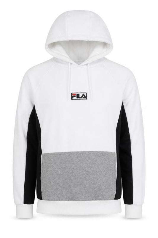 Mens UK M Regular FILA White Pullover Hoodie