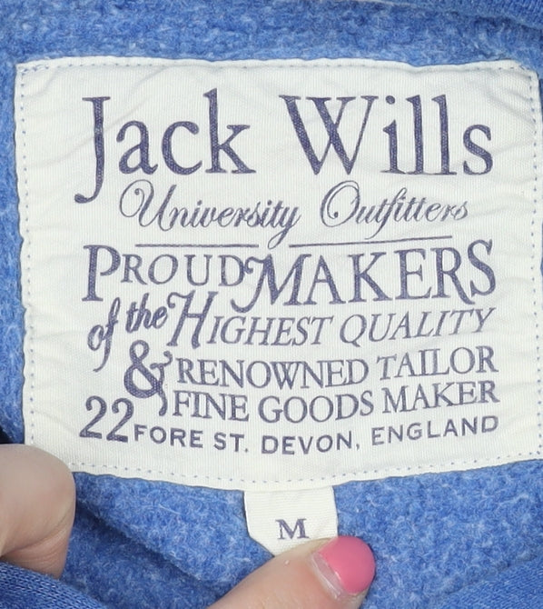 Jack Wills Men's Blue Full Zip Hoodie M