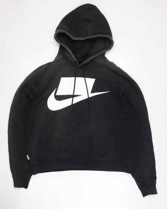 Nike Men's Black Pullover Hoodie Size S with Logo