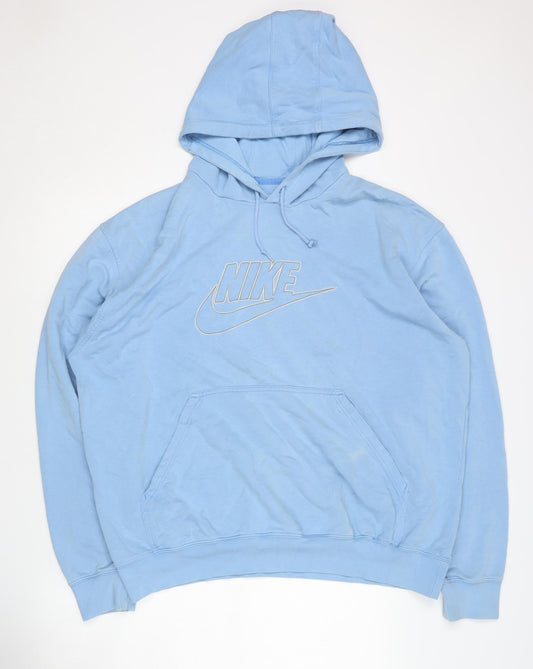 Nike Men's Blue XL Pullover Hoodie with Logo
