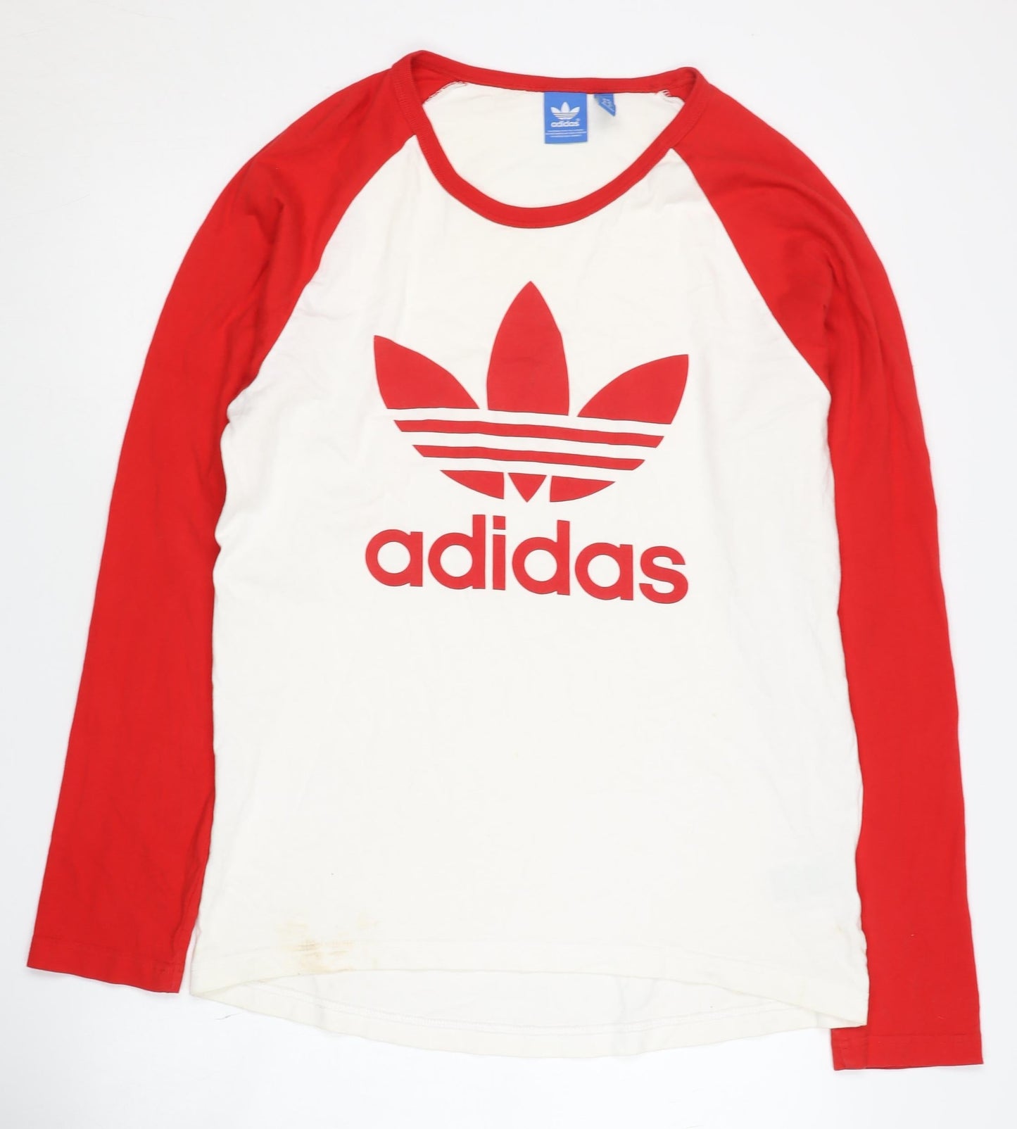Adidas Men’s Red & White Logo Long Sleeve T-Shirt M