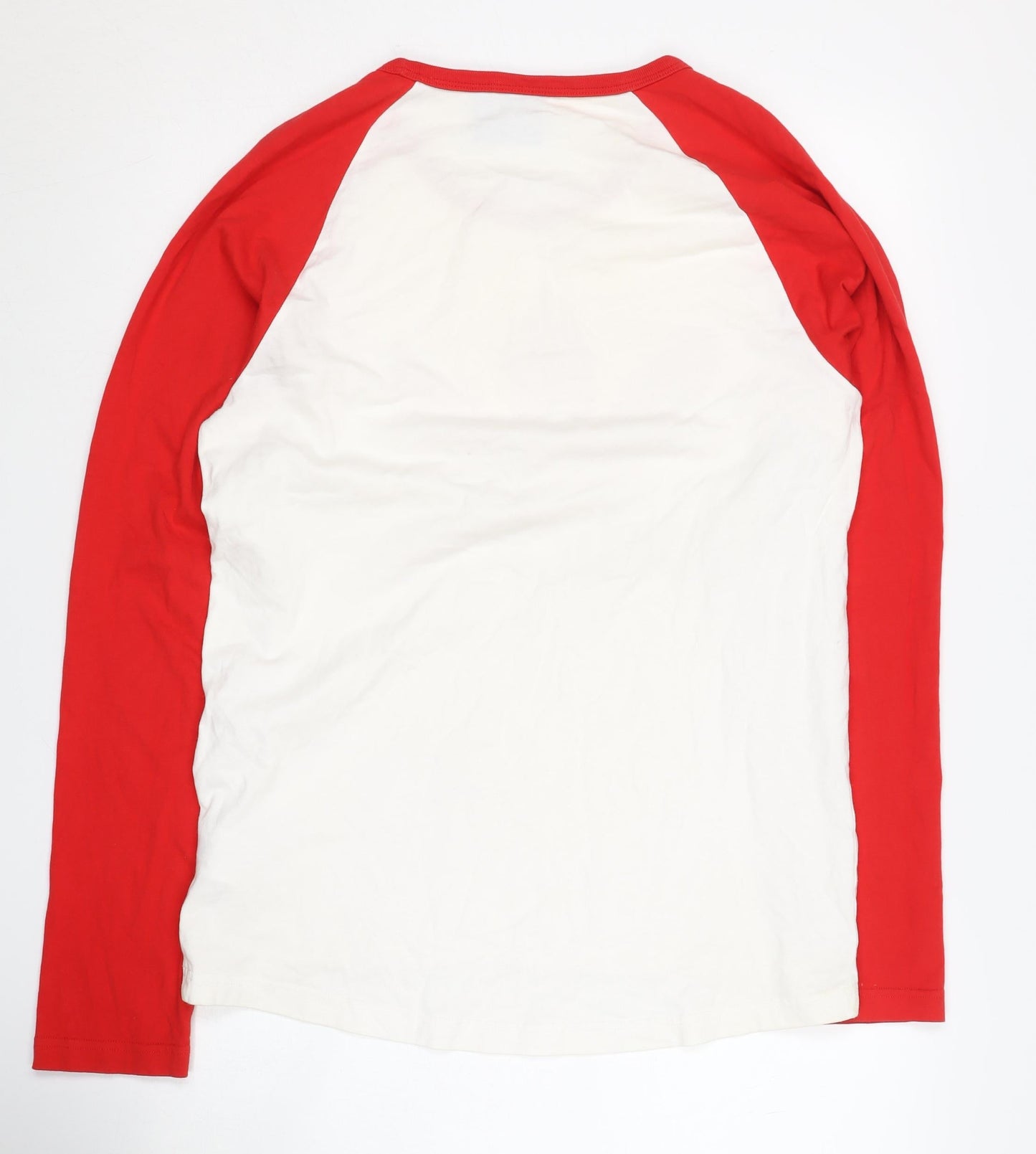 Adidas Men’s Red & White Logo Long Sleeve T-Shirt M