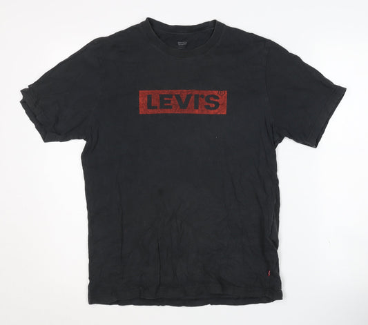 Levi's Men's Black Relaxed Fit Logo T-Shirt - Size S