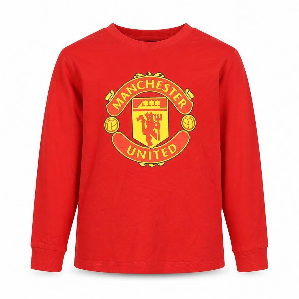 Manchester United Boys Red Long Sleeve T-Shirt 6-7 Years
