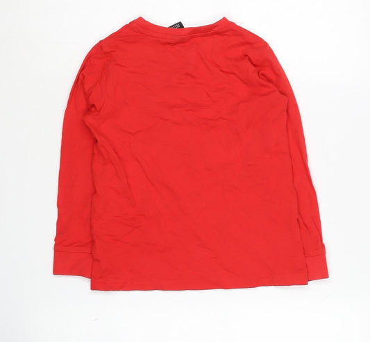 Manchester United Boys Red Long Sleeve T-Shirt 6-7 Years