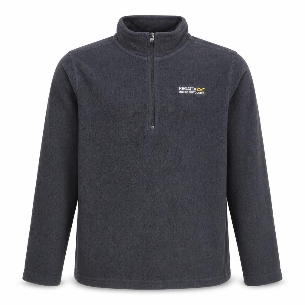 Front view of Regatta boys’ grey fleece sweatshirt 11-12 years outdoor zip
