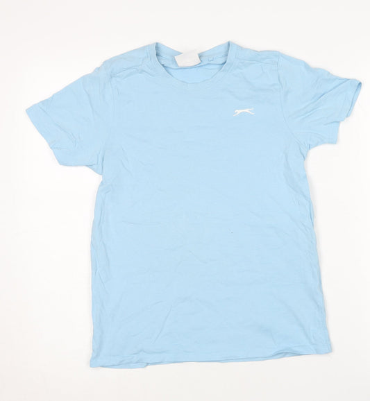 Slazenger Boys Blue T-Shirt, Size 13 Years, 100% Cotton, Logo Accent