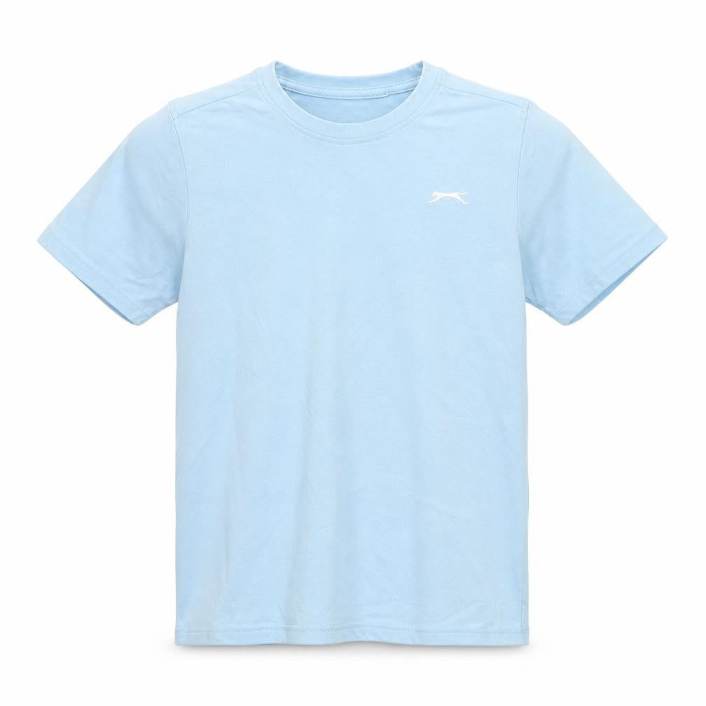 Slazenger Boys Blue T-Shirt, Size 13 Years, 100% Cotton, Logo Accent