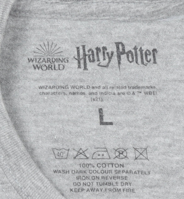 Harry Potter Gryffindor T-Shirt Unisex Adults Large Grey