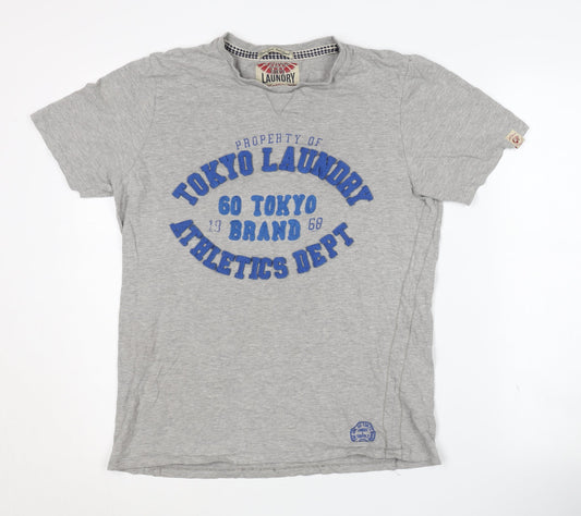 Tokyo Laundry Men's Grey Graphic Print T-Shirt M
