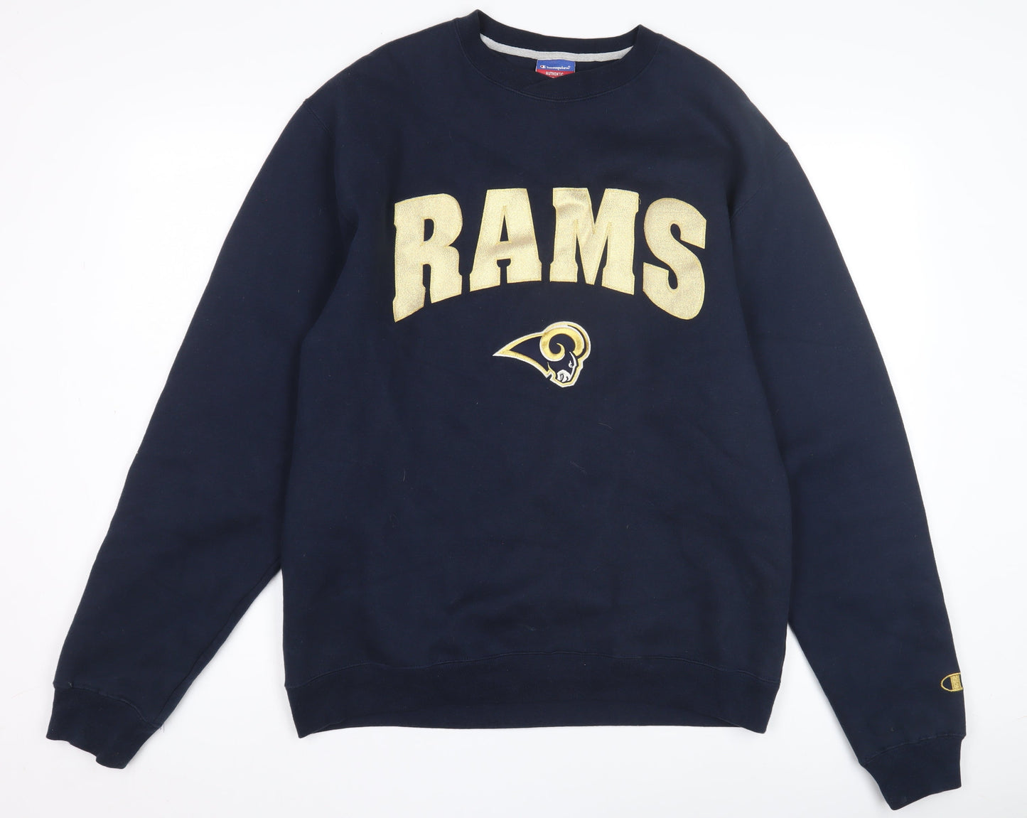 Champion Men's Blue Rams Sweatshirt M Pullover Crew Neck