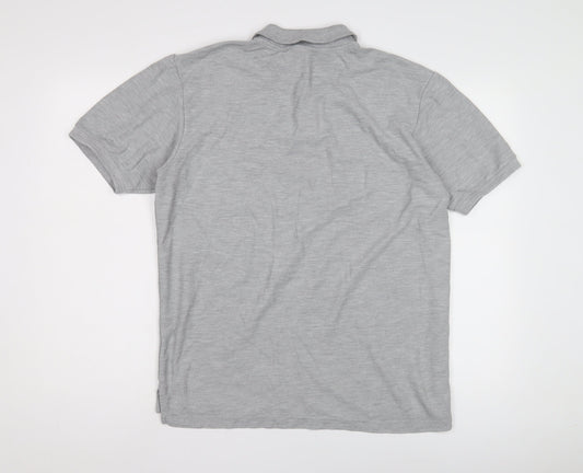 Slazenger Men's Grey Polo Shirt L Short Sleeve