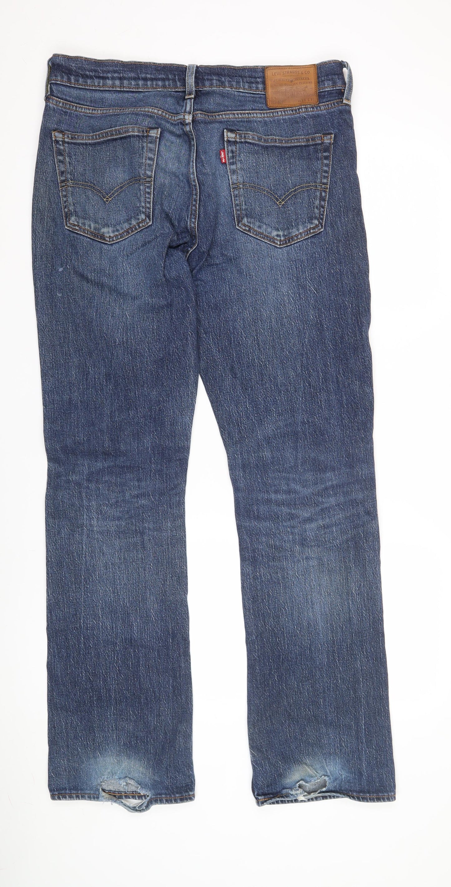 Levi's Men's Blue Straight Jeans Size 32 Regular Denim