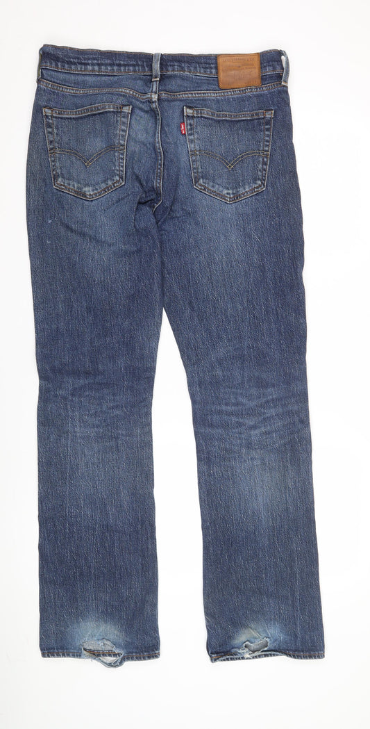 Levi's Men's Blue Straight Jeans Size 32 Regular Denim