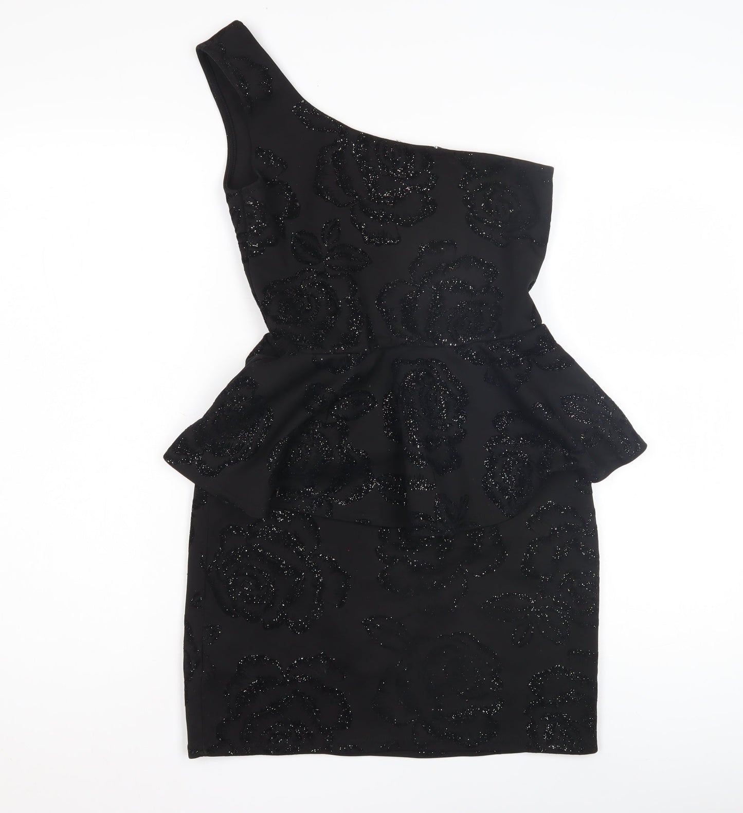 Quiz Women's Black One Shoulder Dress Size 12