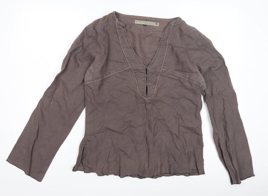Fat Face Women's Brown Long Sleeve Top Size 14