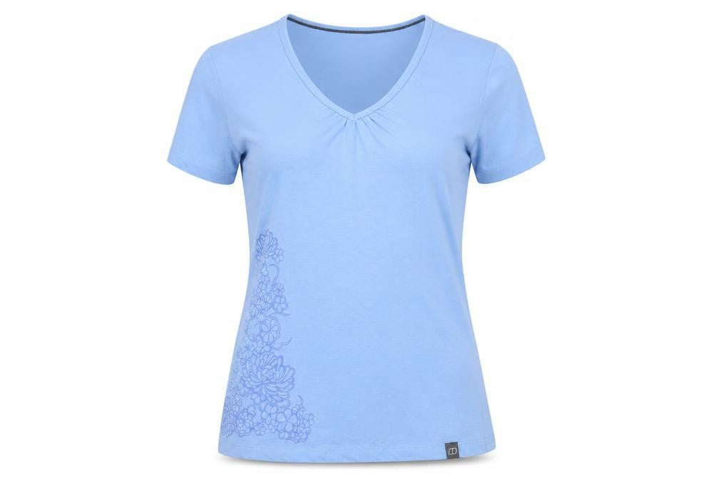 Womens UK Size 8 Berghaus Blue Cotton T-Shirt