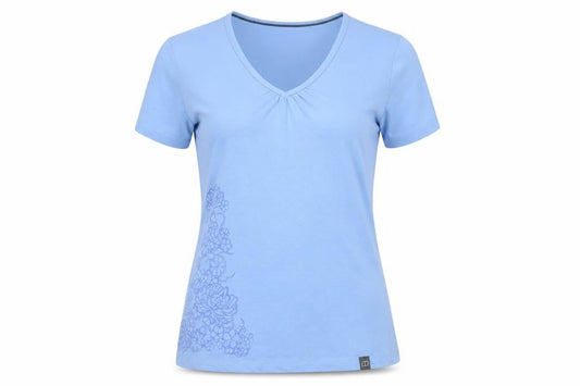 Womens UK Size 8 Berghaus Blue Cotton T-Shirt