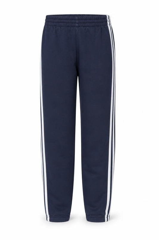 Adidas Boys' Blue Track Pants, Size 12, Sporty Striped Style