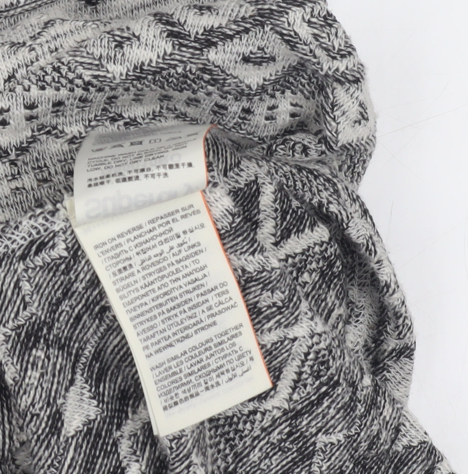 Superdry Women's Grey Geometric Knit Dress M