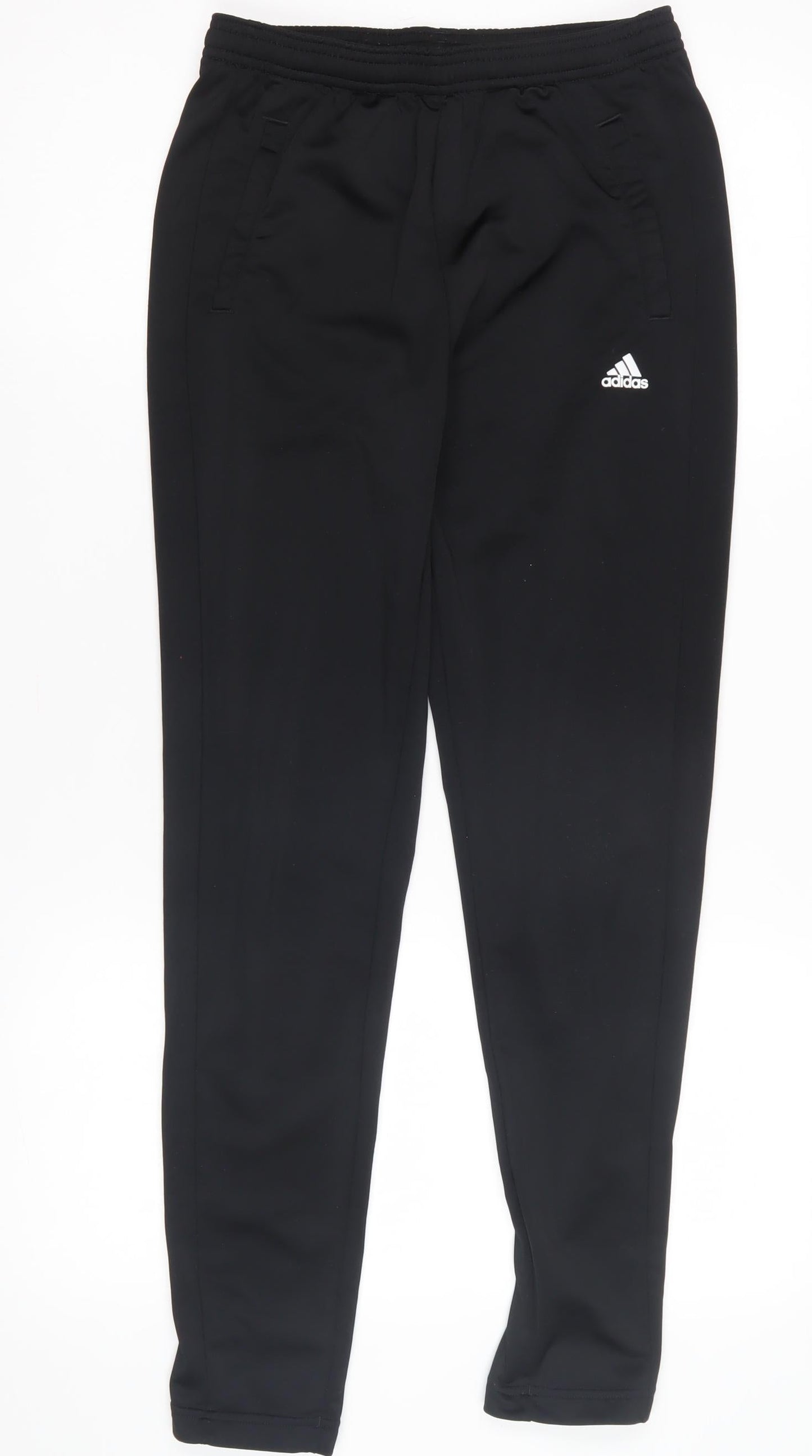 Adidas Boys Black Track Pants 10-12 Activewear Trousers