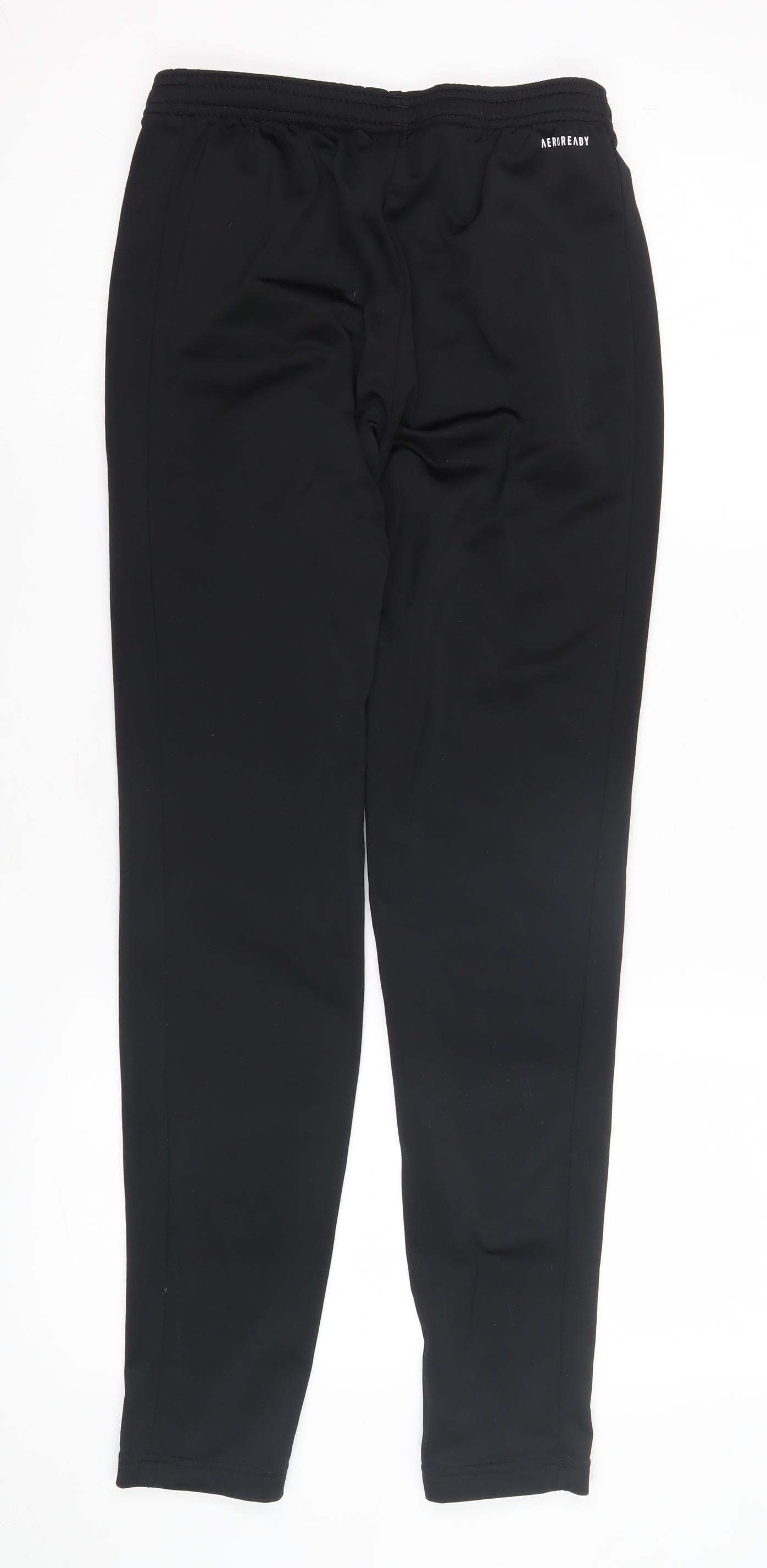Adidas Boys Black Track Pants 10-12 Activewear Trousers