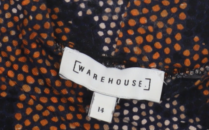 Warehouse Women’s Animal Print Top, Size 14