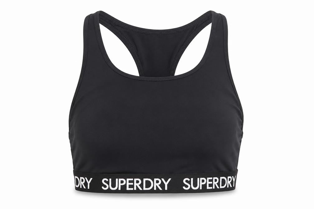 Superdry Black Women's Activewear Crop Top Size S