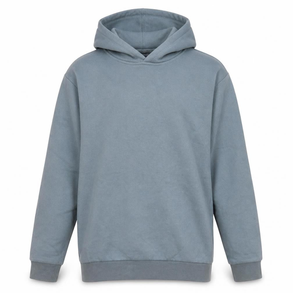 Front view of Champion boys’ blue pullover hoodie l - sporty & stylish