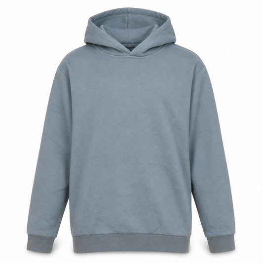 Front view of Champion boys’ blue pullover hoodie l - sporty & stylish