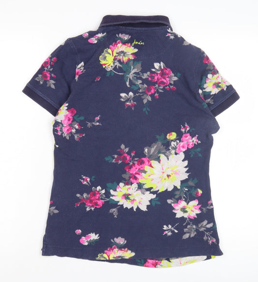 Joules Women's Multicoloured Floral Polo Size 6
