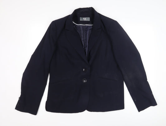 BHS Women's Blue Blazer 18 Lined Single-Breasted