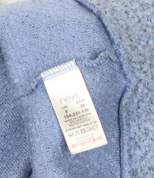 Next Women's Blue Knit Zip Sweatshirt Size 8