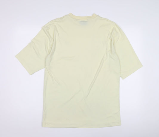 GADDI Men's Ivory Crew Neck T-Shirt L