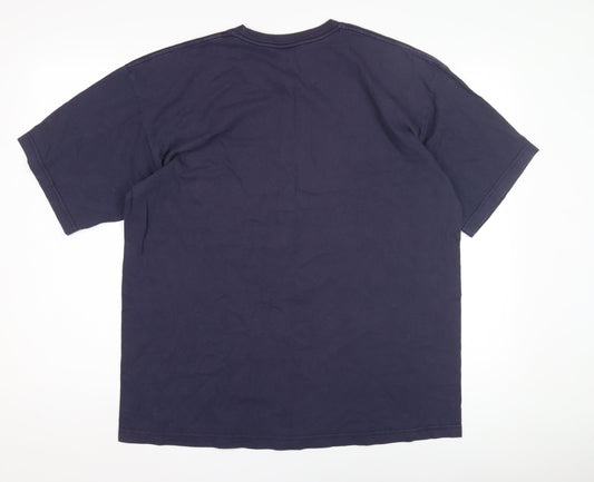 Bayside Men's XL Blue Graphic Patriotic T-Shirt