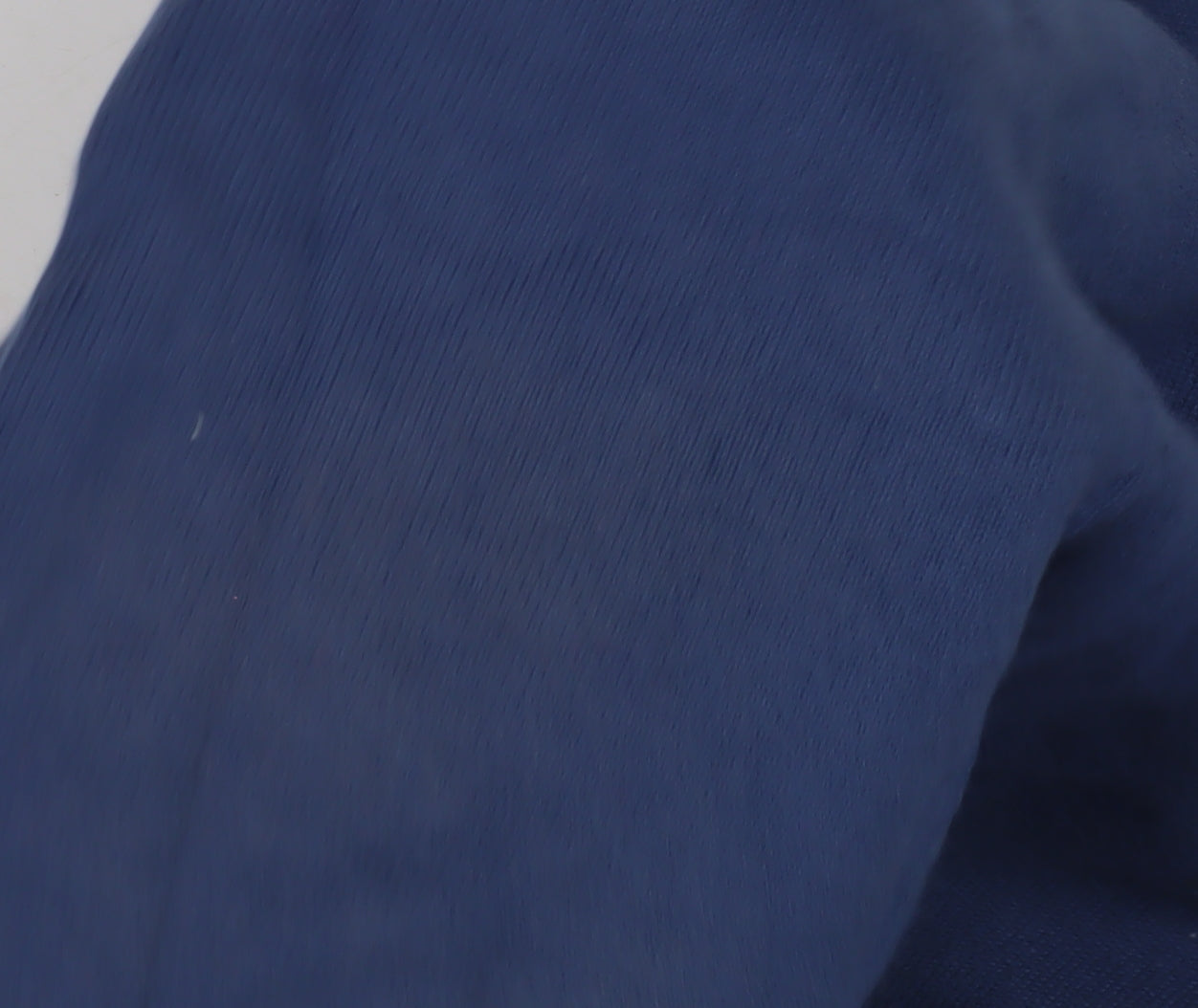 Bershka Men's Blue V-Neck Pullover Jumper M