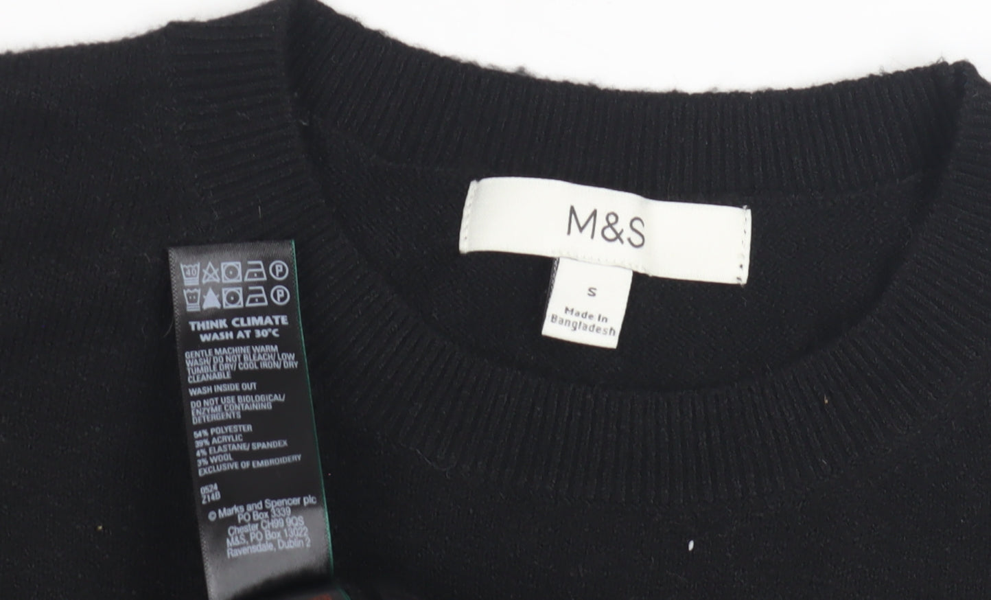 Marks and Spencer Women's Black S Pullover Sequin Jumper